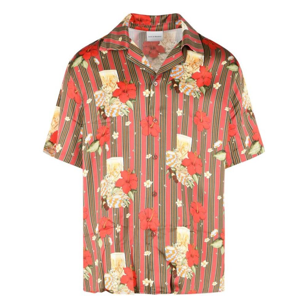Drole De Monsieur Multicolored 'Hibiscus Club' Shirt Men